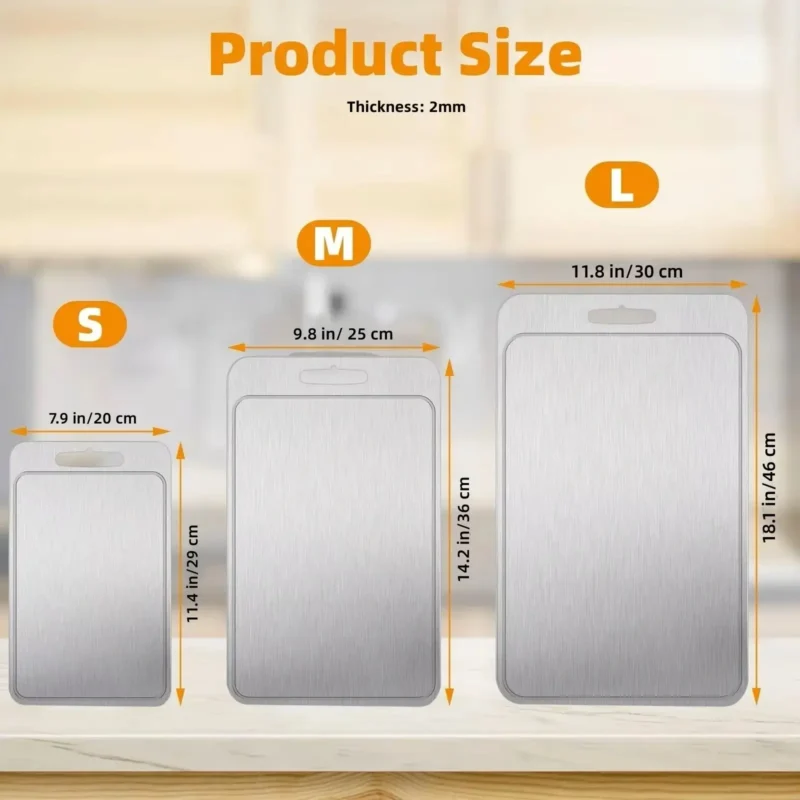 Enhanced Titanium Chopping Board with Juice Groove Size