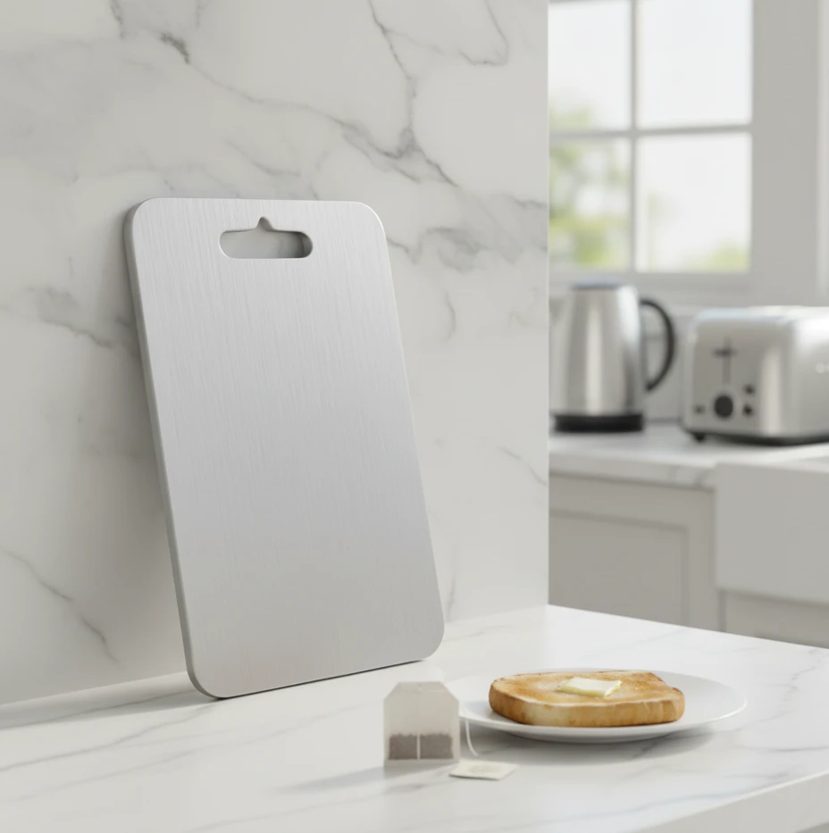 titanium chopping board in kitchen